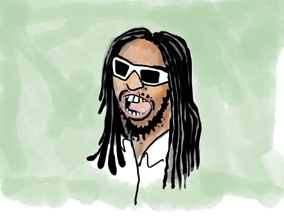 Lil Jon in a cartoony art style
