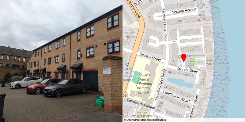 A picture and map of the mews