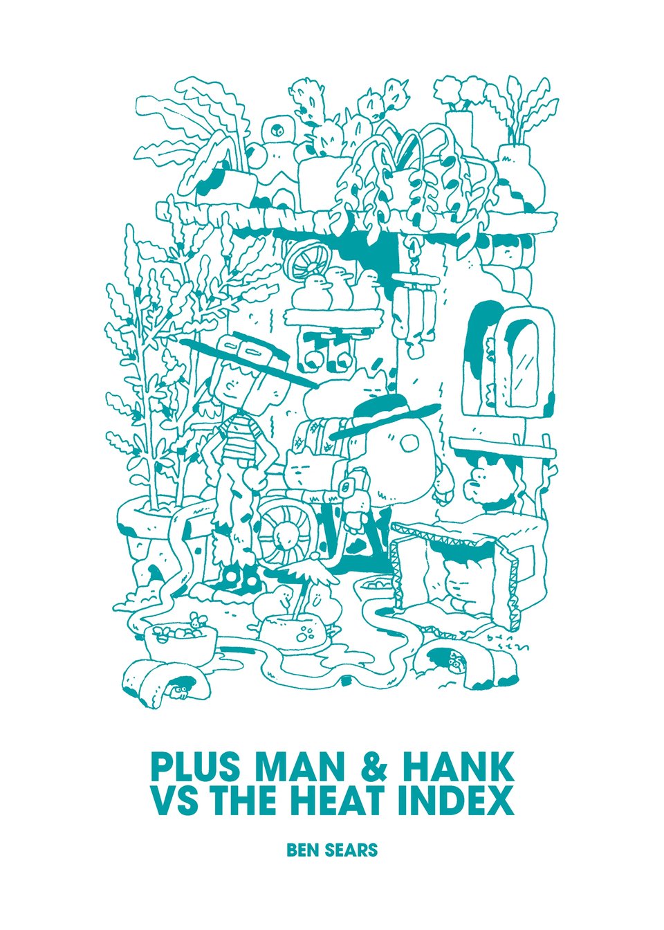 comic cover for plus man and hank vs the heat index