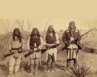 Apache indians armed with guns