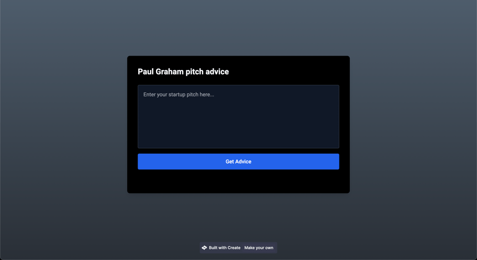 Paul Graham pitch advice
