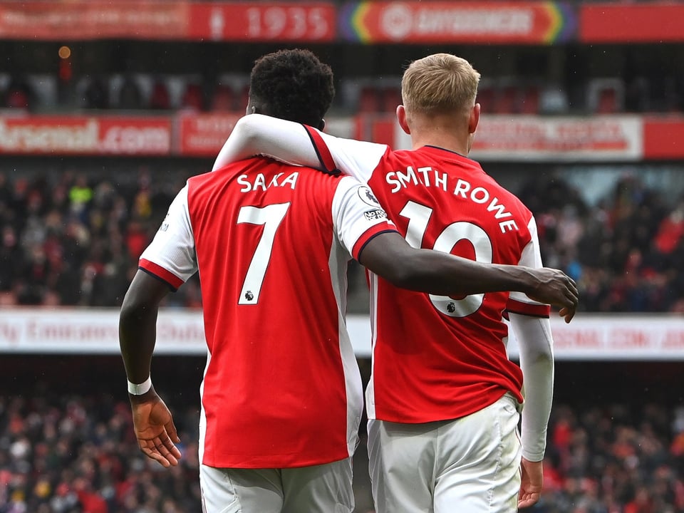 Bukayo Saka and Emile Smith Rowe