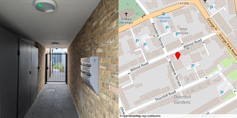 A picture and map of the mews