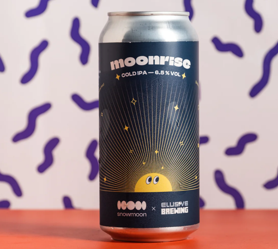 Shy little moon on a beer can