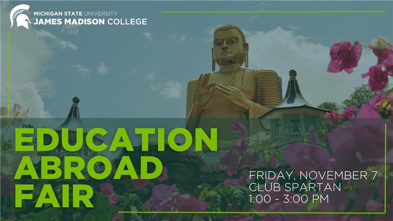 JMC Education Abroad Fair, Nov. 7, Club Spartan, 1 to 3 p.m.