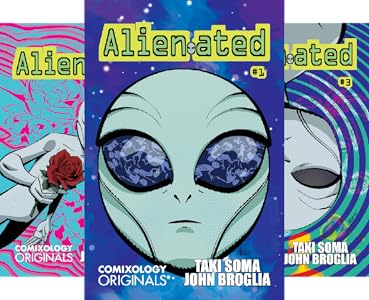 three covers for the comic book ALIENATED by Taki Soma and John Broglia from comixology originals