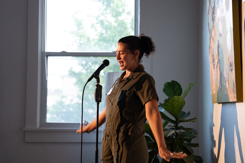 Allyson telling a story.