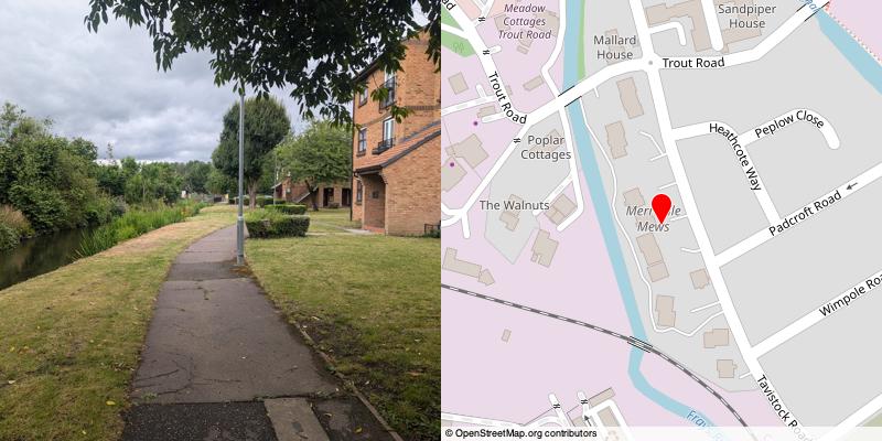 A picture and map of the mews
