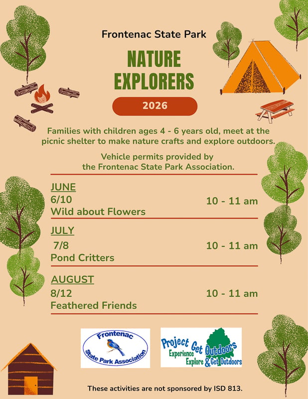 Save these summer dates if you have a little one interested in nature! Interpretive naturalist Sara Holger and FSPA volunteers focus on a different subject each month, with lots of merry age-appropriate activities, many of them outdoors. Each session starts out at the main picnic shelter just north of the park’s iconic overlook.