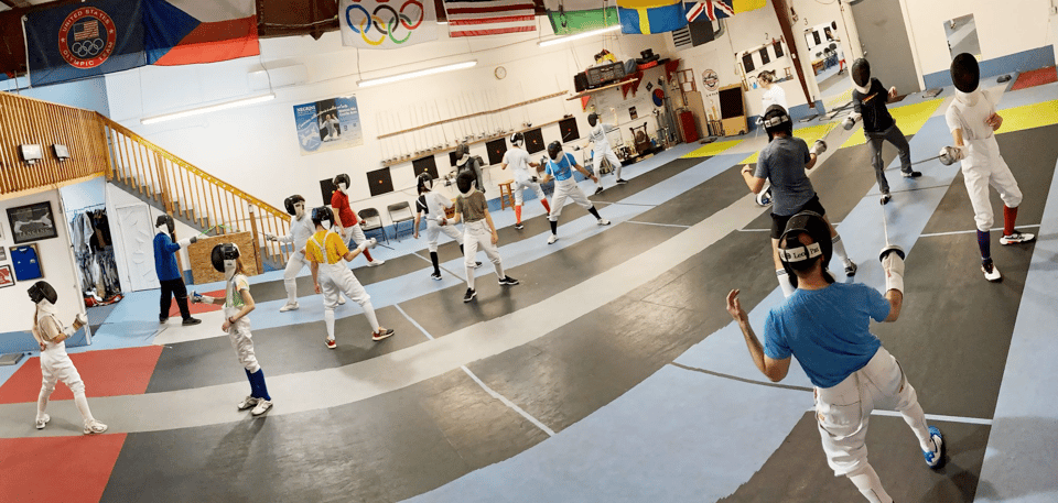 The NMFF floor full of fencers