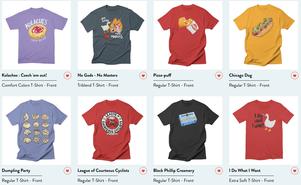 shirts for sale at https://sarahbecan.threadless.com/