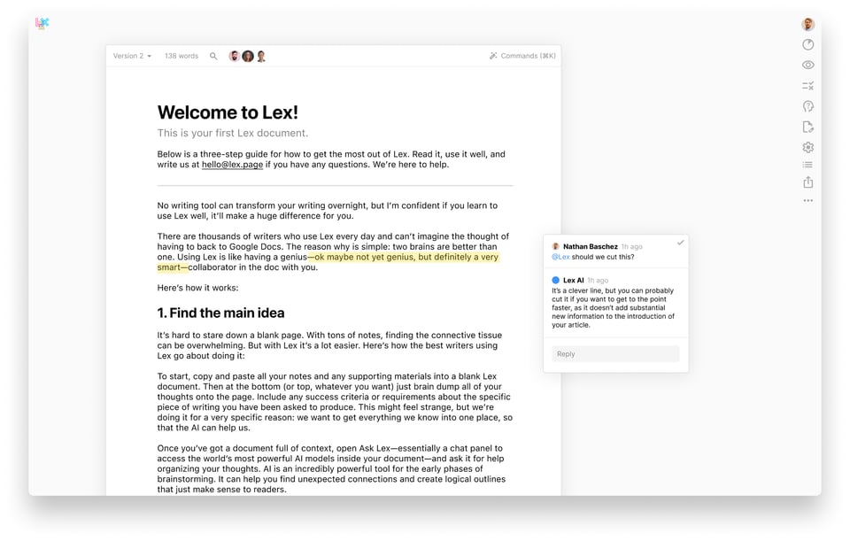 New in Lex: the redesign is available to all!