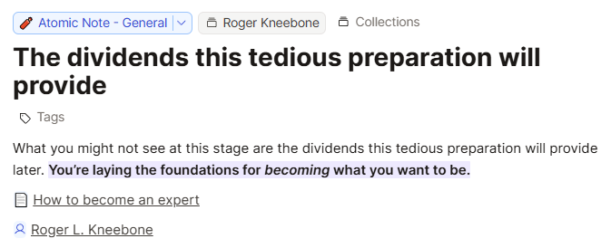the dividends tedious preparation will provide