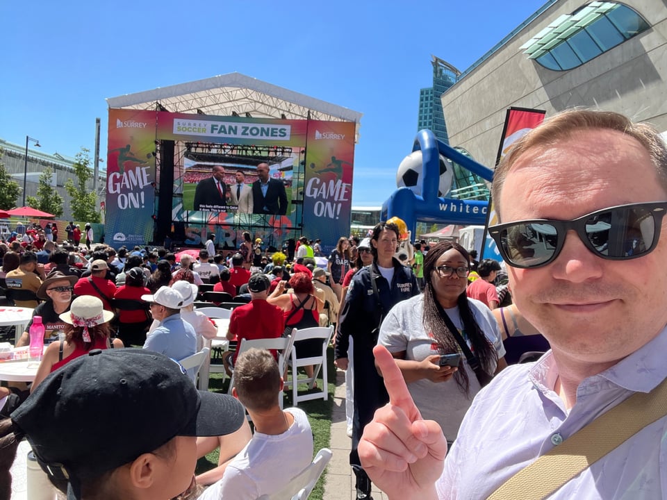 Chad selfie at Fanzone