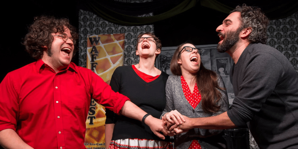 The amazing improv group PGraph - all with their mouths open. It's a trend.