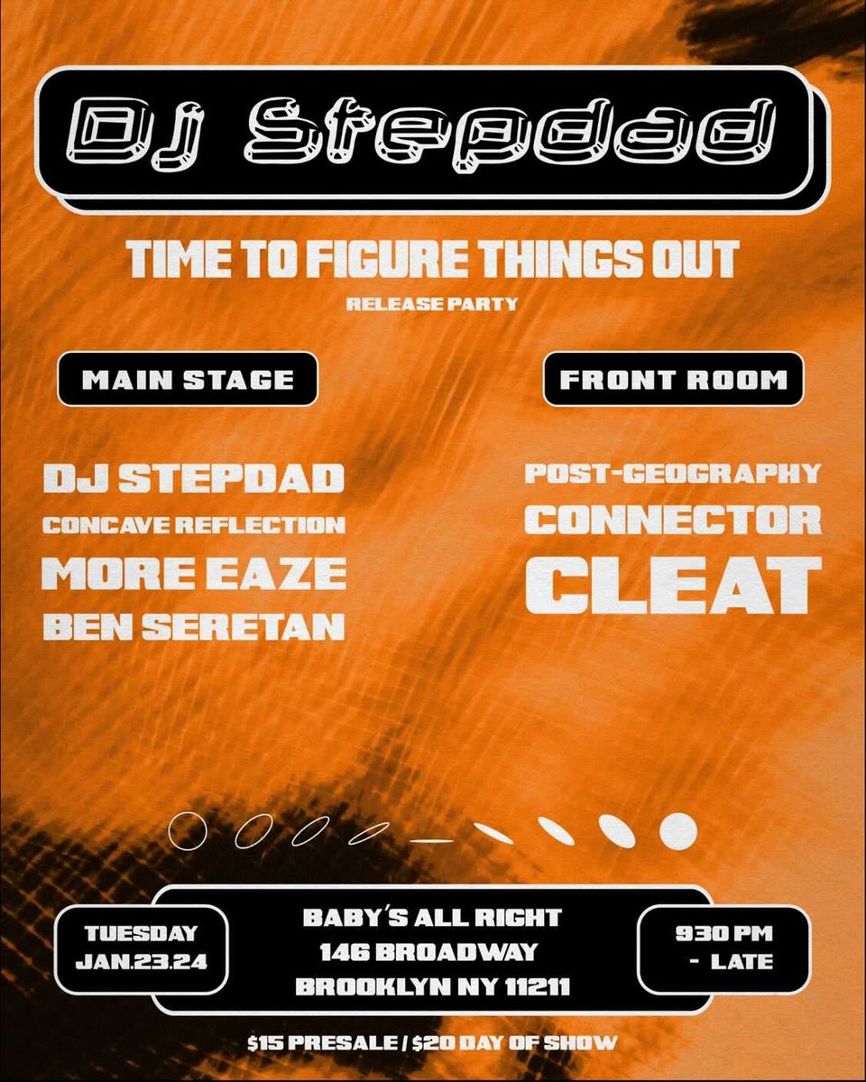 DJ Stepdad release party at Baby's All Right on Tuesday January 23 2024