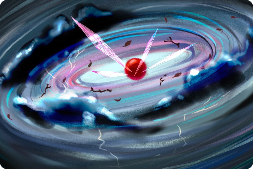 eye of the storm with wings