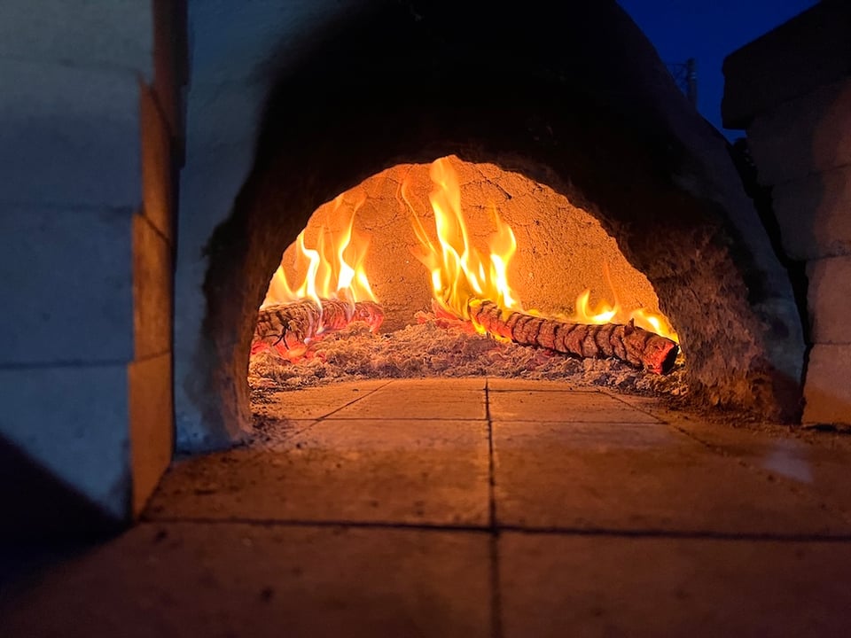 hand made clay oven