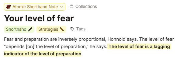Your level of fear