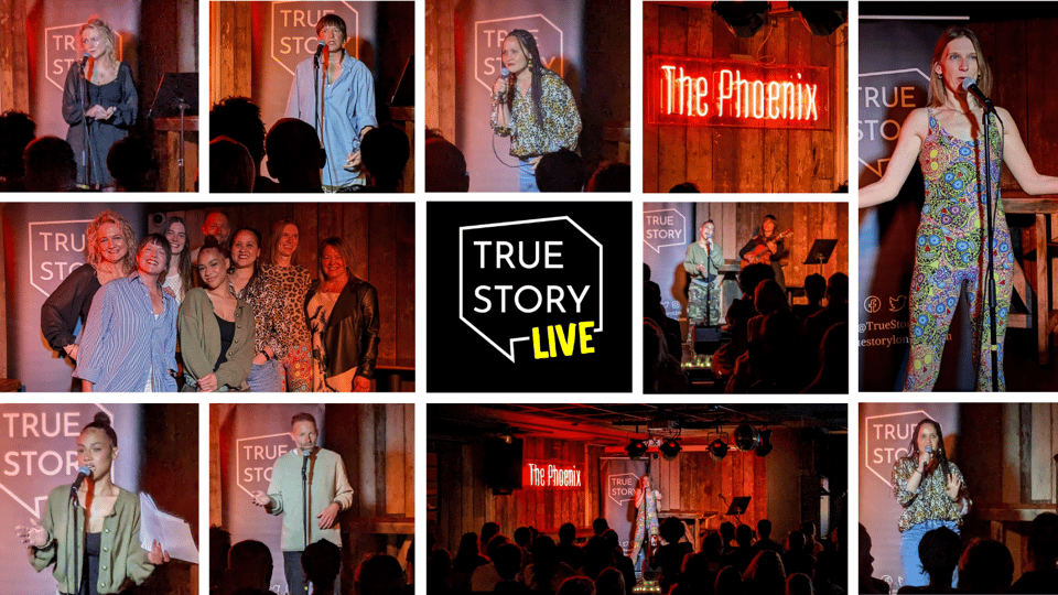 Collage of images from April's True Story LIVE show