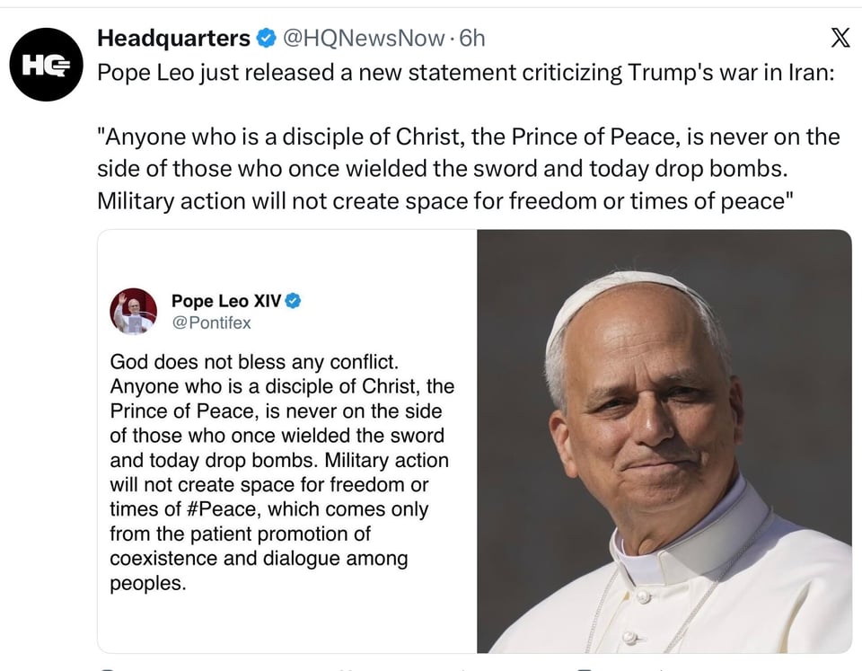 This weekend belongs to the Pope.