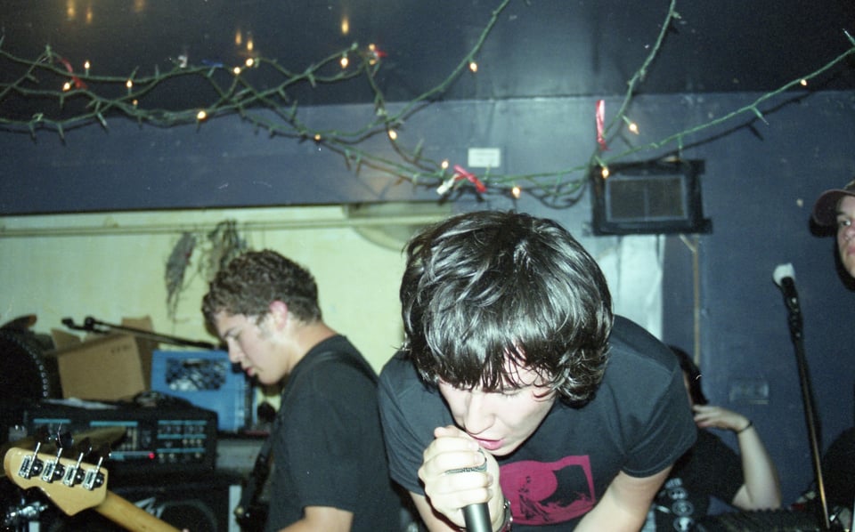 Orchid performing live in a Vancouver basement practice space. 2000.