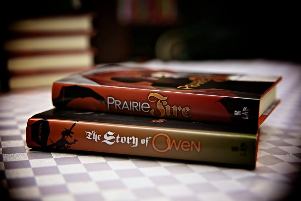 the story of owen and prairie fire, in their original hard covers