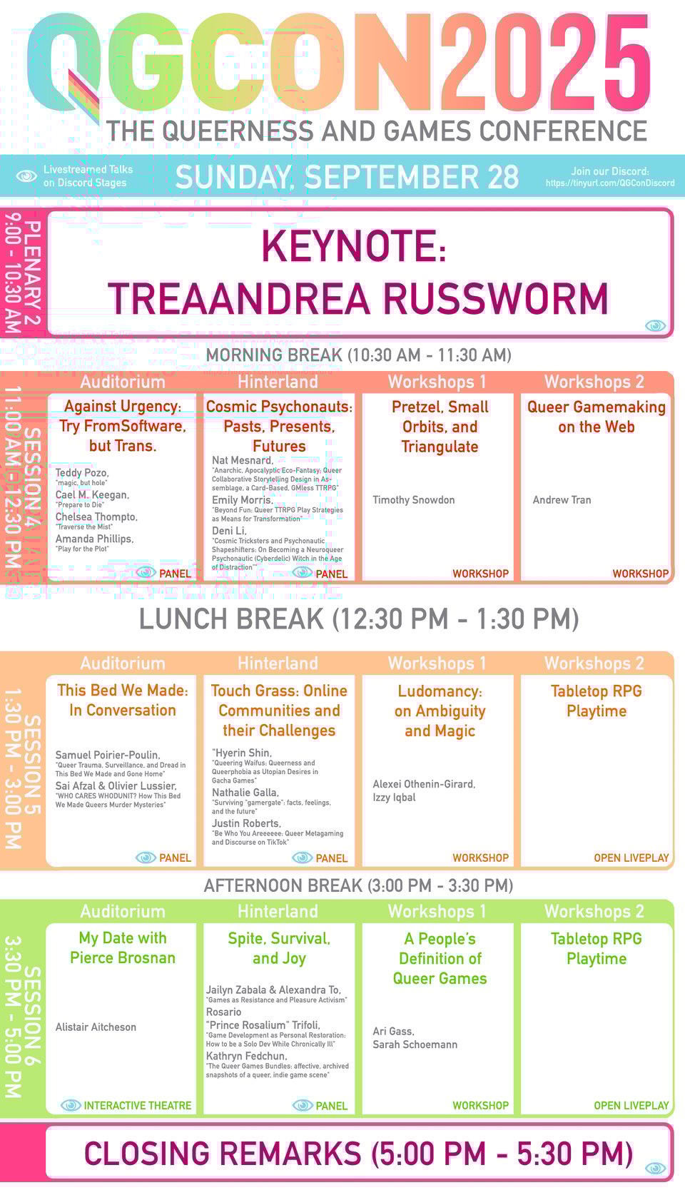 CORRECTION: QGCon 2025 Schedule