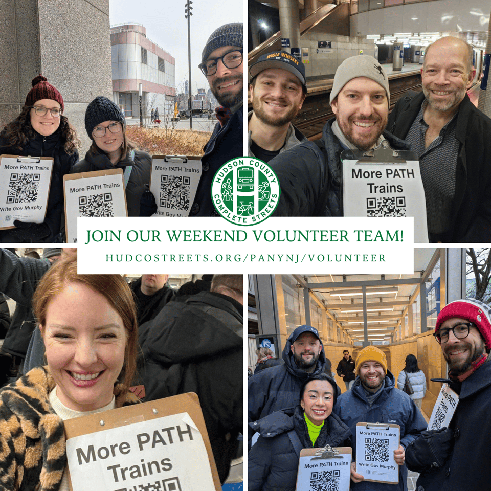a group of people holding signs that say join weekend volunteer team