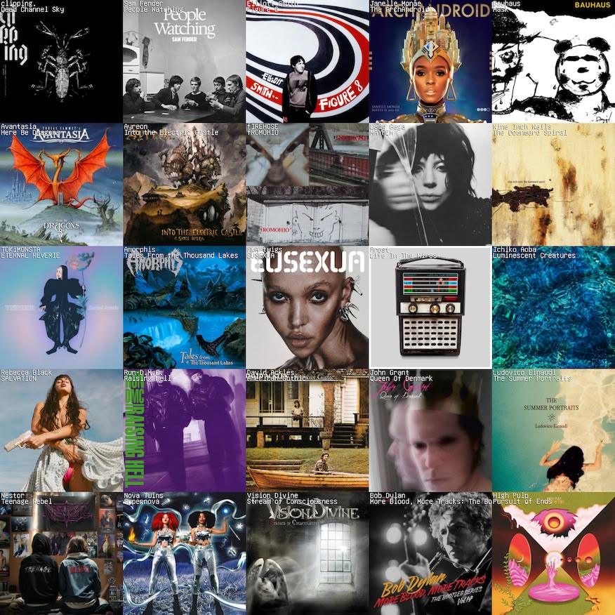 March 2025 Top 25 Albums (sorry, too long for the alt text)