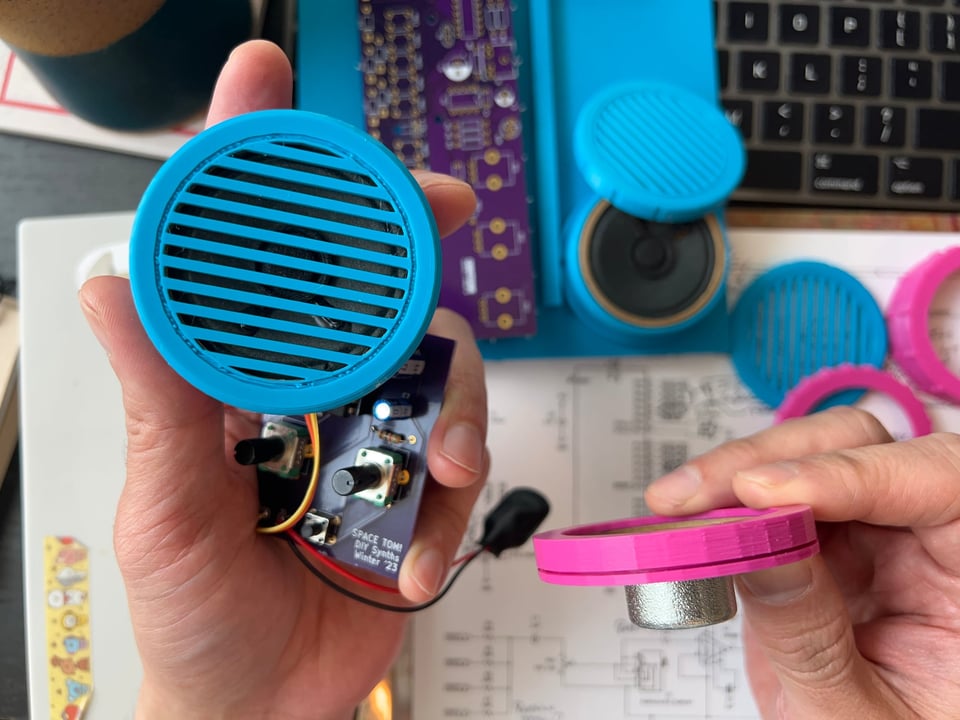 speaker_capsule prototypes in hand