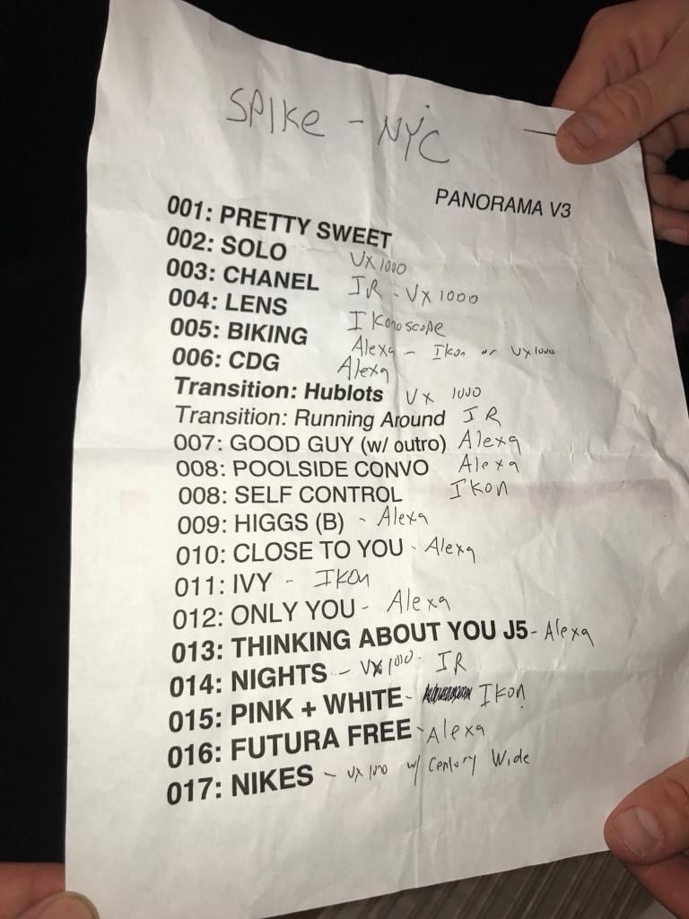 Frank Ocean's setlist from Panorama NYC
