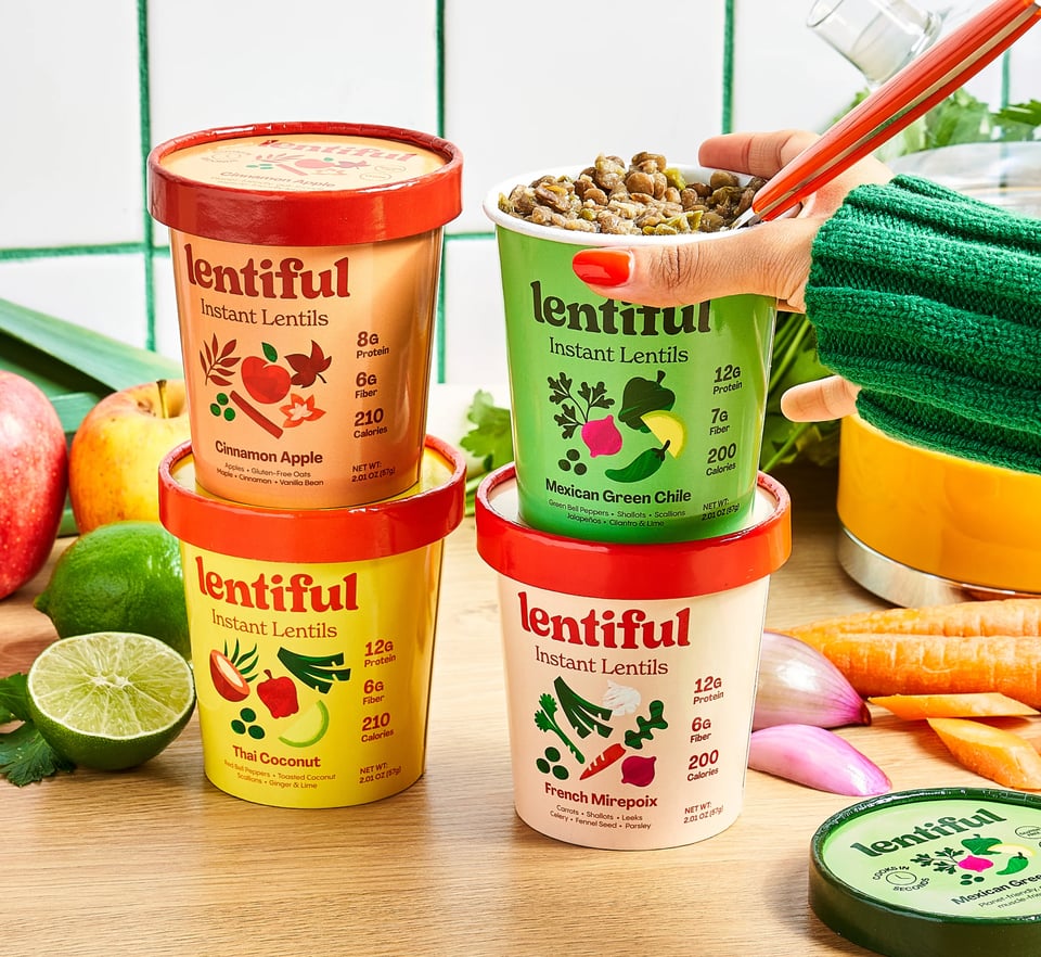 Packages of Lentiful Instant lentils