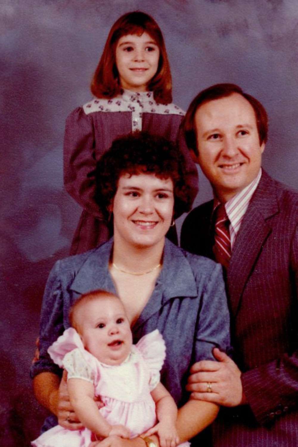 Betty Gore with her husband Allan and their daughters.