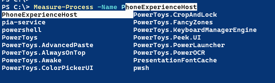 Dynamic validation for process name