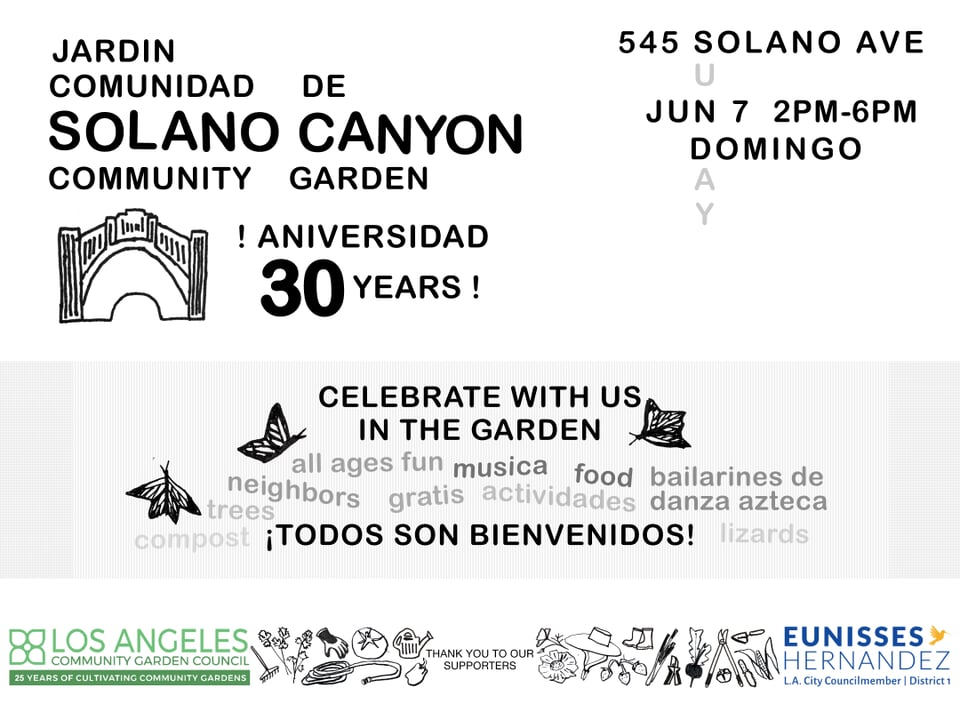 solano garden turns 30 🎂 SUNDAY 6/7 2pm