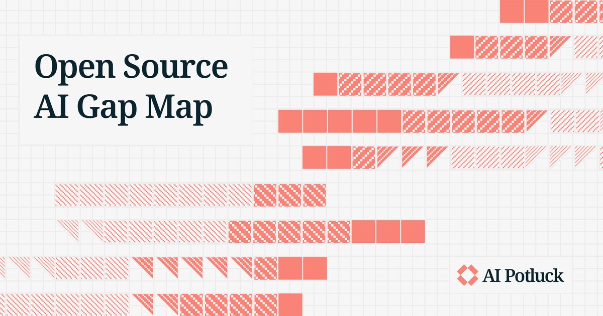 AI Potluck Gap Map, open-source AI stack