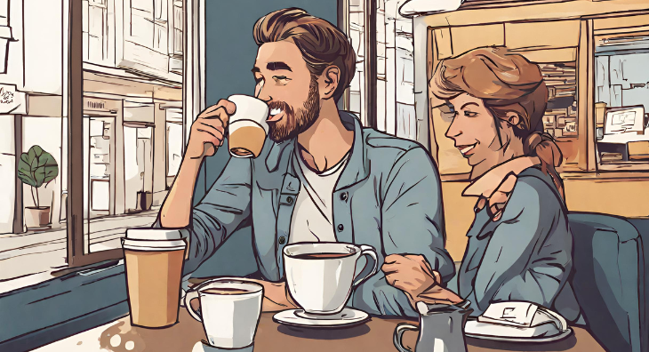 Couple Drinking Coffee