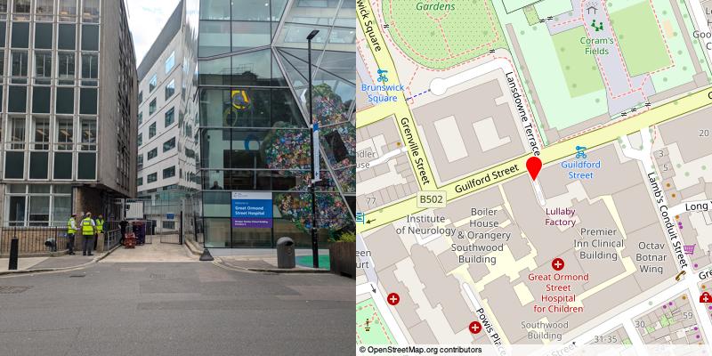 A picture and map of the mews