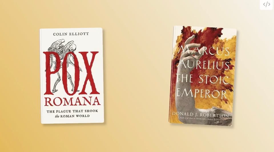 Covers for Pox Romana and Marcus Aurelius: The Stoic Emperor