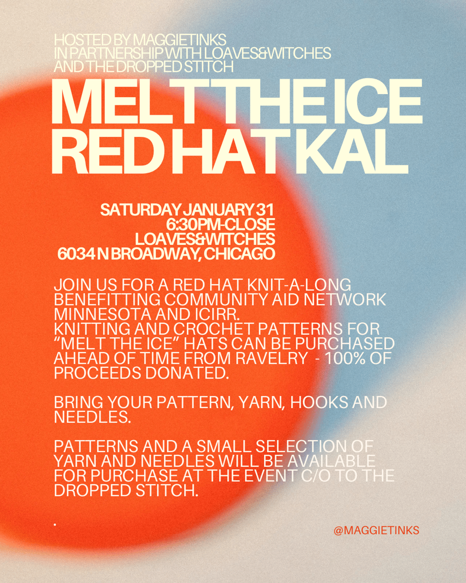 Melt the ICE KAL at Loaves & Witches this Saturday