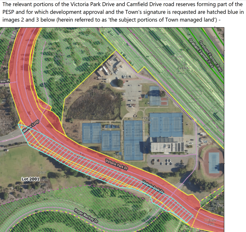 One of two diagrams from the agena, pages 29 and 30, which outline the area referred to.