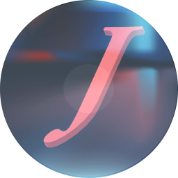 Red J on black CD with reflections logo