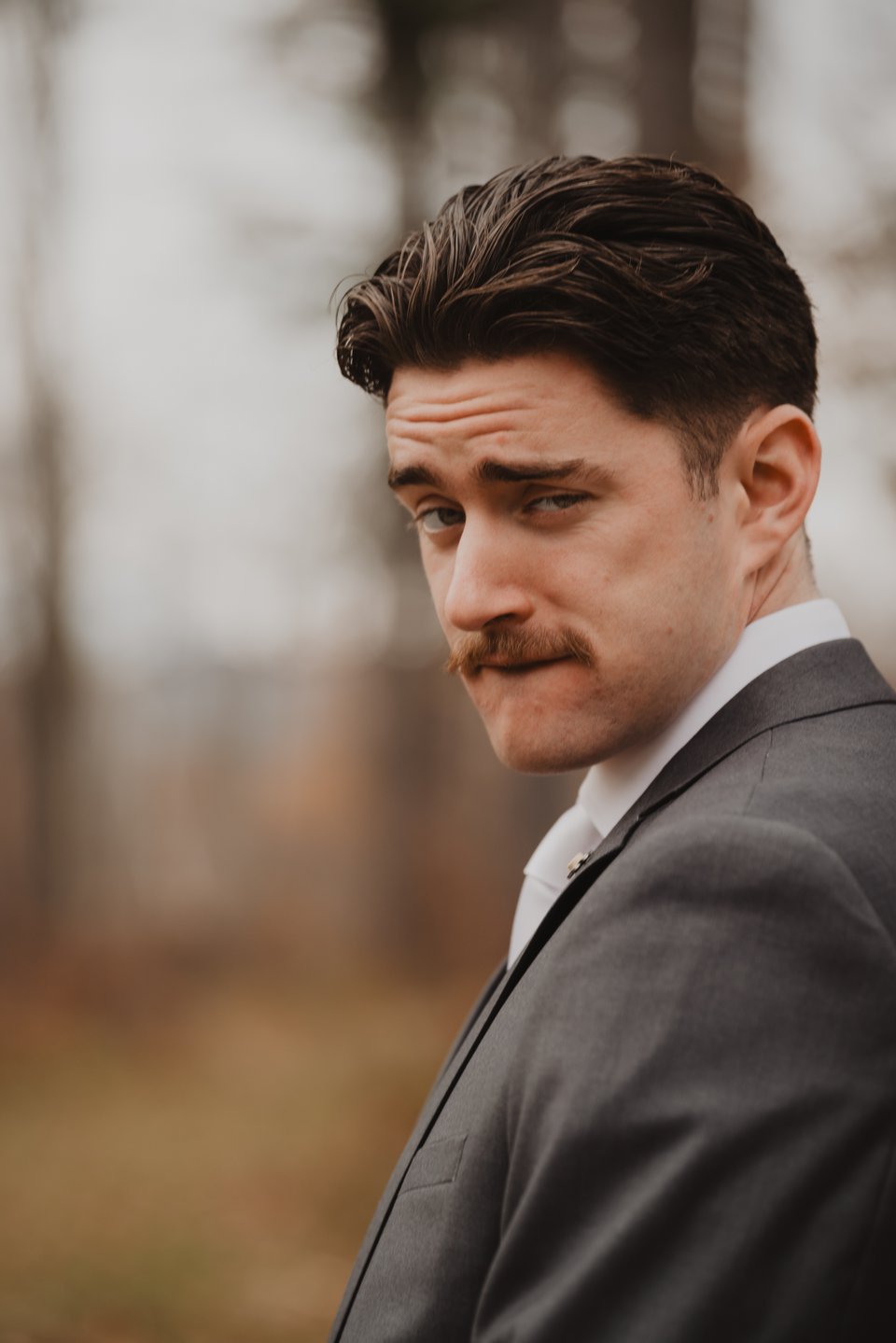 a man with a mustache