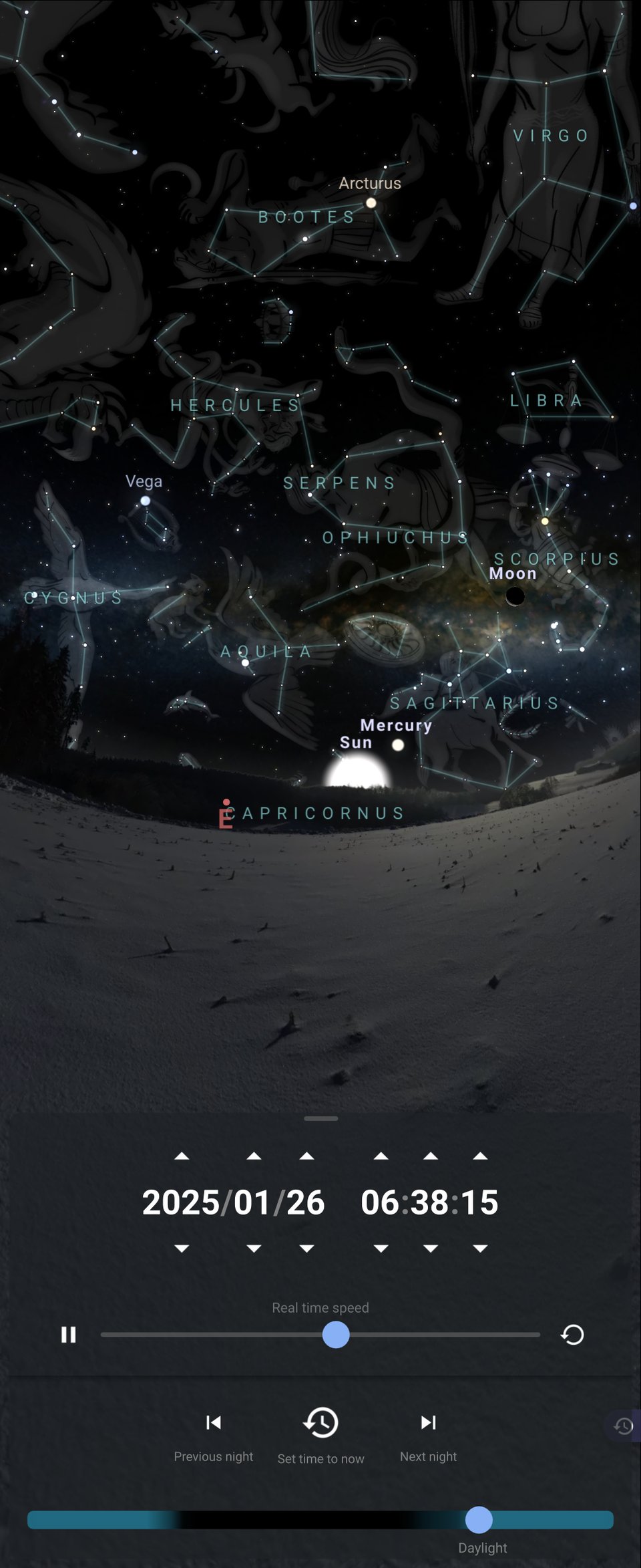 Mercury near sun
