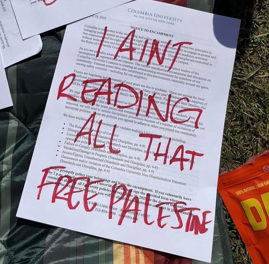 i ain't reading all that free palestine