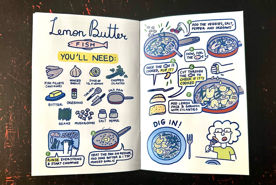 a lemon butter fish recipe from Aayesha Ejaz