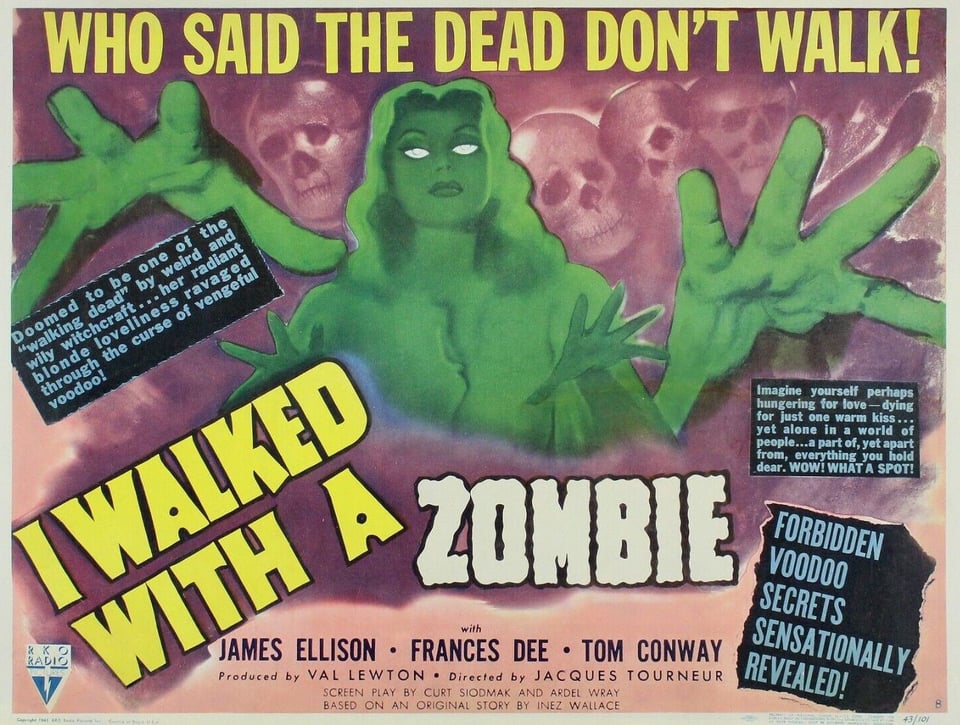 Poster for "I Walked With a Zombie"