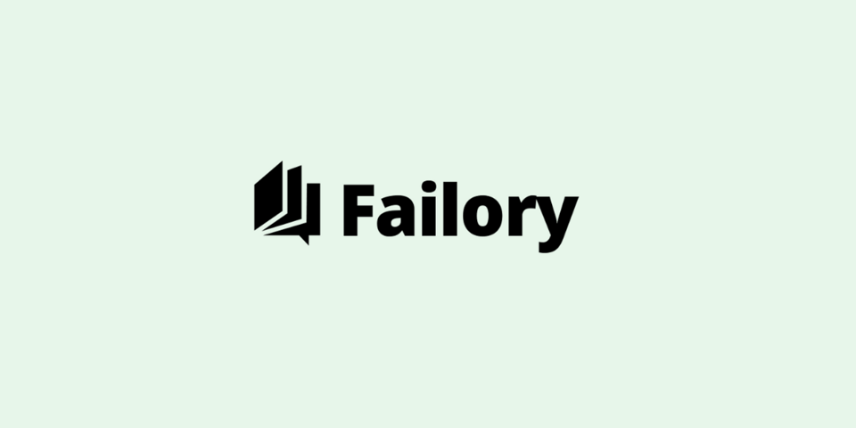 The Failory logo - which looks like a book of speech bubbles.