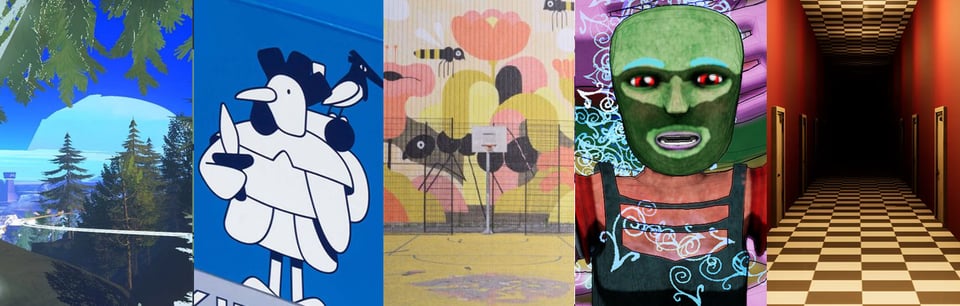 Edition #10 works (from left): The Zium Railway, Kippen, Play!, Soul Injector Commando, NoClip